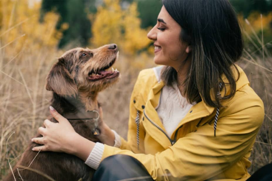 Pet owner with their pet